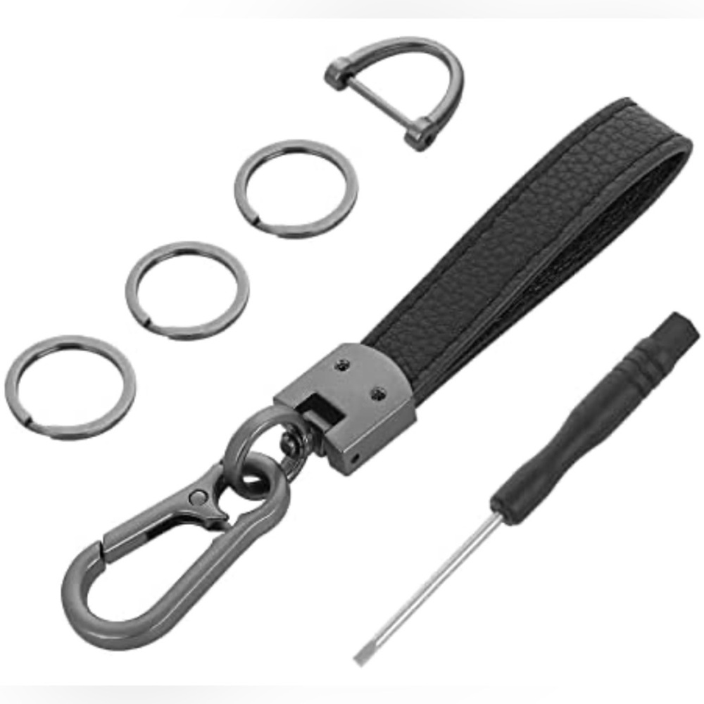 Microfiber Leather Car Keychain Key Fob Keychain Leather Key Chain Holder